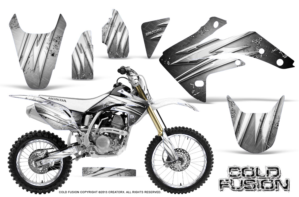 Honda CRF150R 07-10 Graphics Kit Cold Fusion White NP Rims